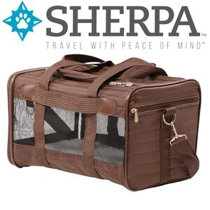 Sherpa Original Deluxe Travel Pet Carrier (Brown, Large)